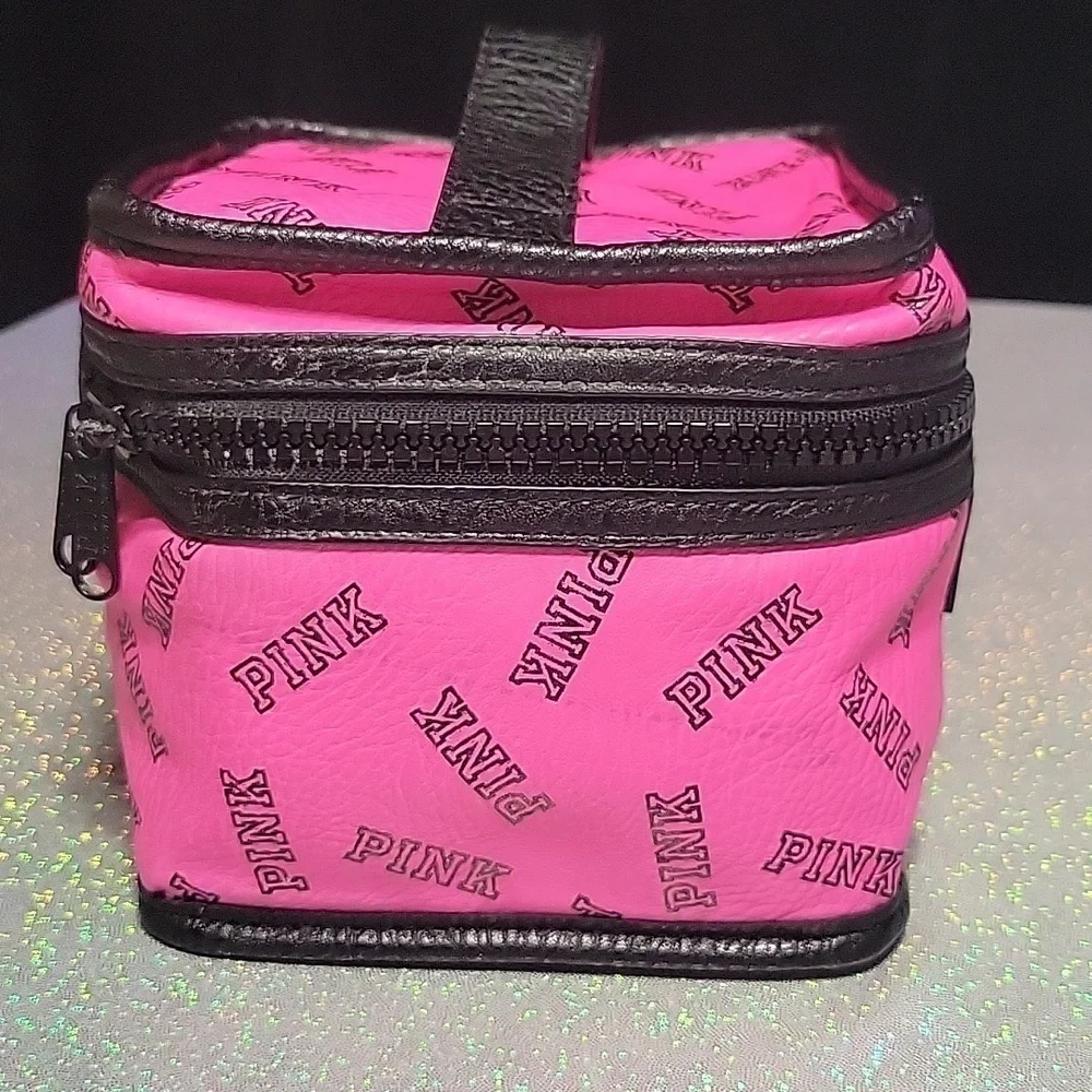 RARE HTF Pink Monogram Vintage Train/ Makeup/ Cosmetic Case/ Box